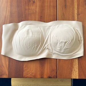 Seamless Cream Bandeau Strapless Bra